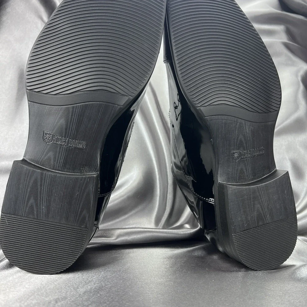 Stacy Adams Mens 9 Wide Gala Tuxedo Shoes Black Patent Leather 24998-004 Wedding